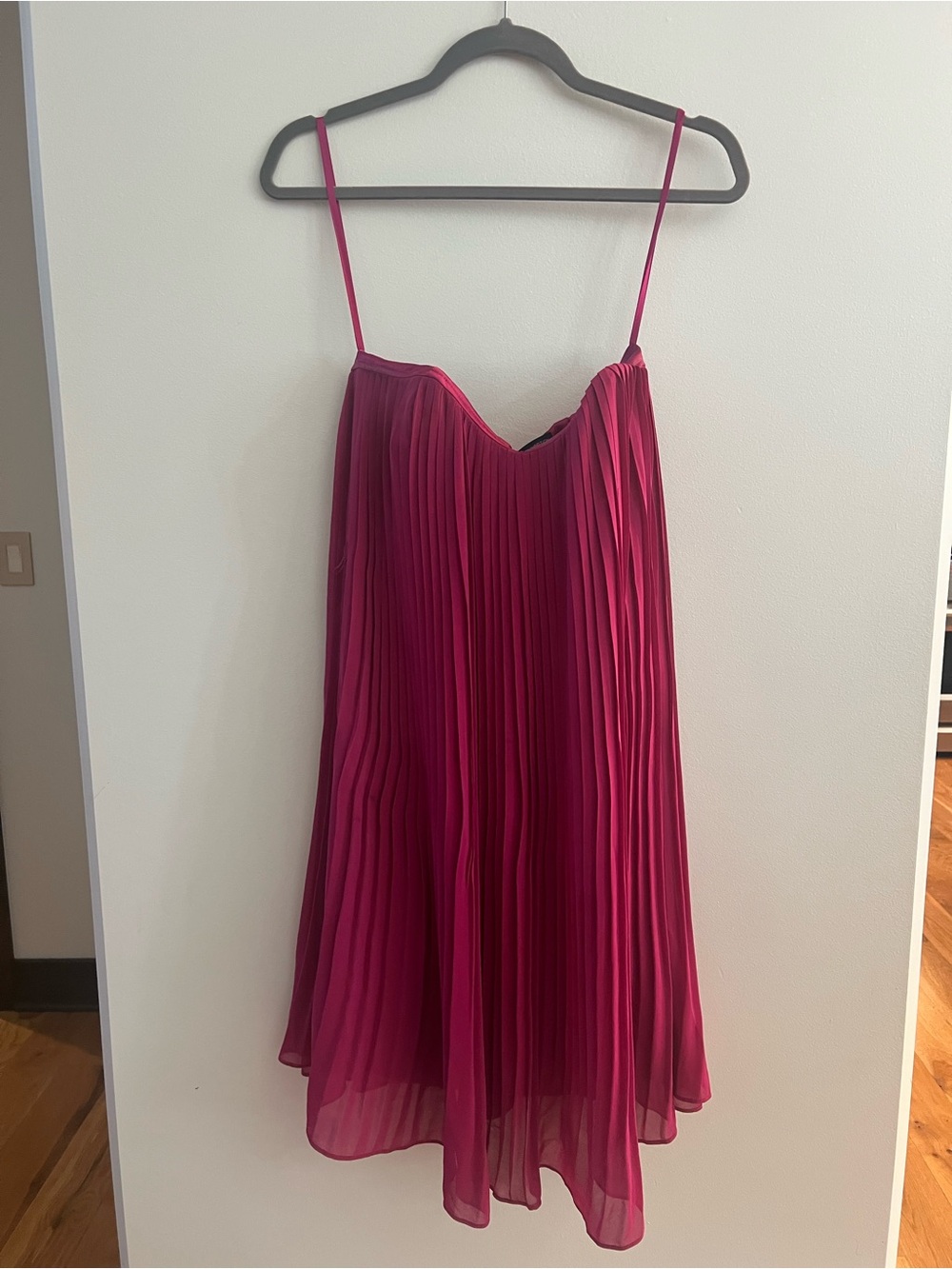 Pleated French Connection Magenta Dress